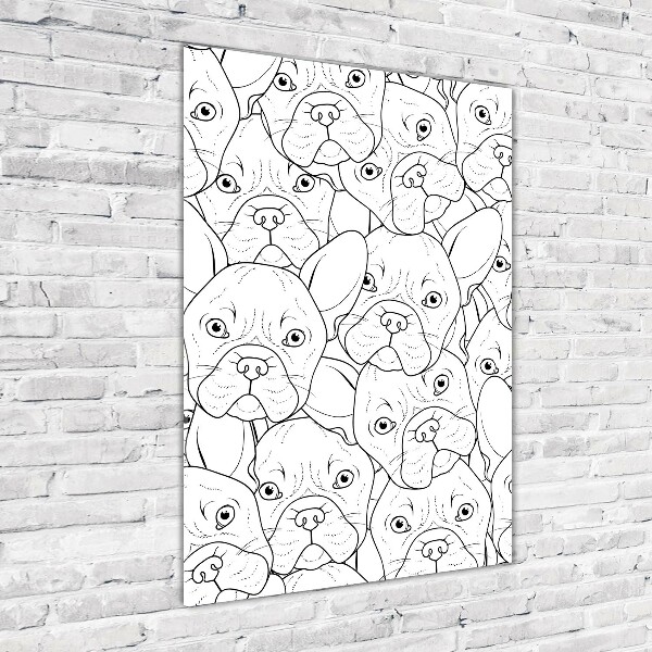 Tablou pe pe sticlă Bulldogs franceză