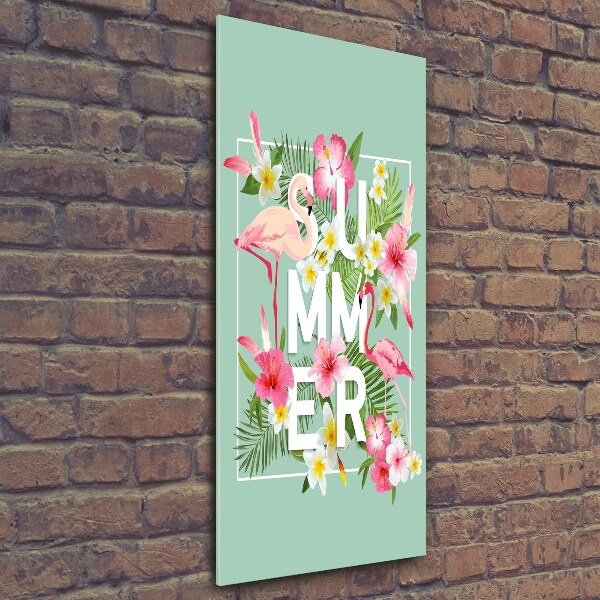 Imagine de sticlă Sărbătorile și flamingo