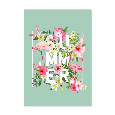 Imagine de sticlă Sărbătorile și flamingo