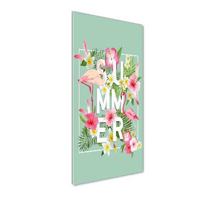 Imagine de sticlă Sărbătorile și flamingo