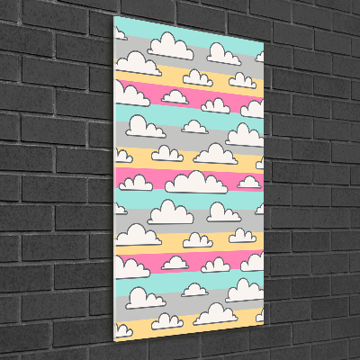 Tablou Printat Pe Sticlă fundal colorat nori