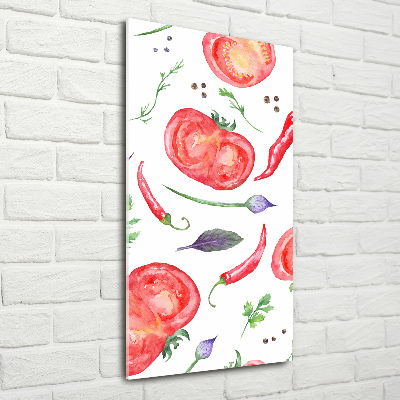 Tablou Printat Pe Sticlă legume