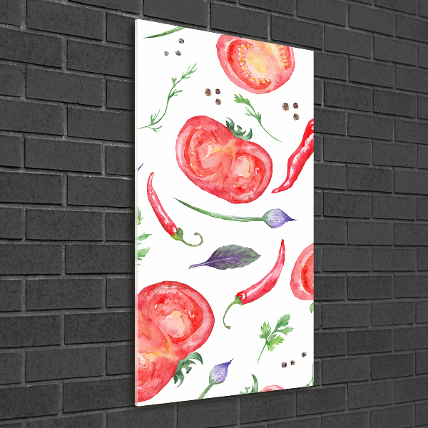 Tablou Printat Pe Sticlă legume