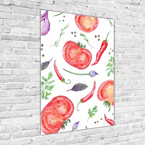 Tablou Printat Pe Sticlă legume