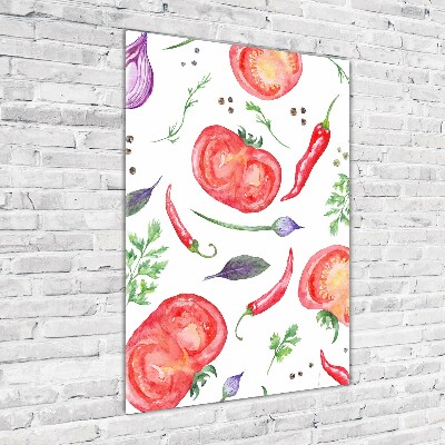 Tablou Printat Pe Sticlă legume