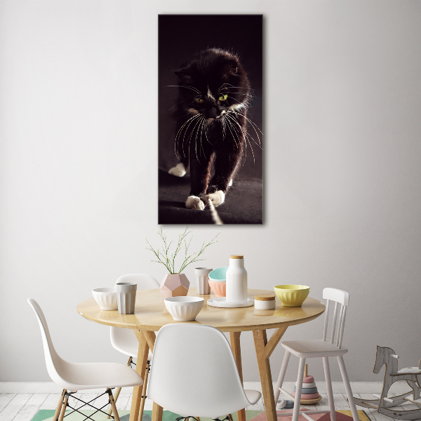Fotografie imprimată pe sticlă Pisica neagra