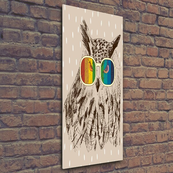 Tablou din Sticlă Owls ochelari