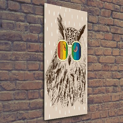 Tablou din Sticlă Owls ochelari