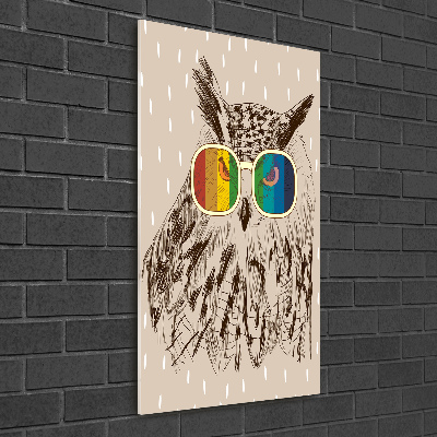 Tablou din Sticlă Owls ochelari