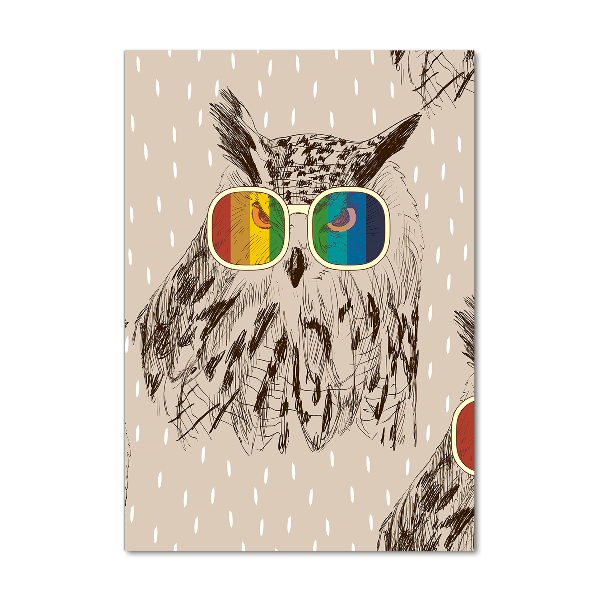 Tablou din Sticlă Owls ochelari