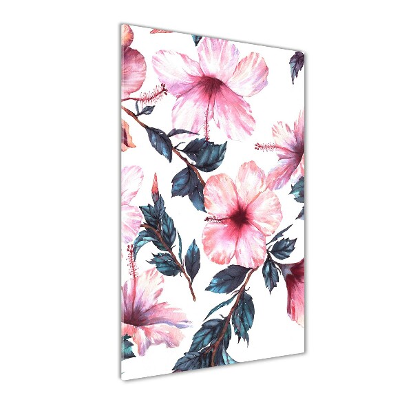 Tablou Printat Pe Sticlă hibiscus