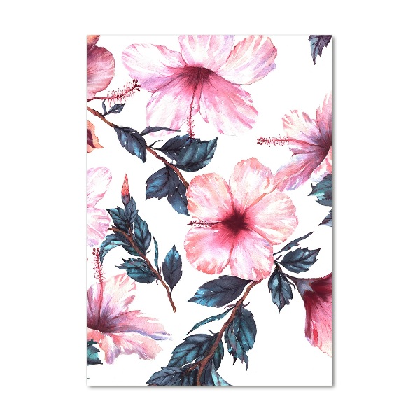 Tablou Printat Pe Sticlă hibiscus