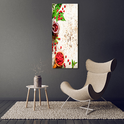 Tablou pe pe sticlă gem de zmeură