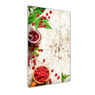 Tablou pe pe sticlă gem de zmeură