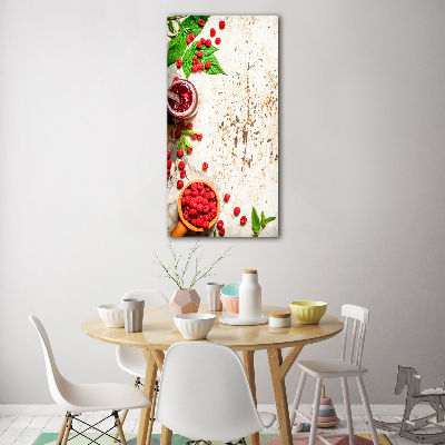 Tablou pe pe sticlă gem de zmeură