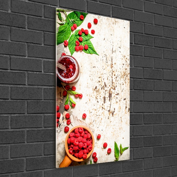 Tablou pe pe sticlă gem de zmeură
