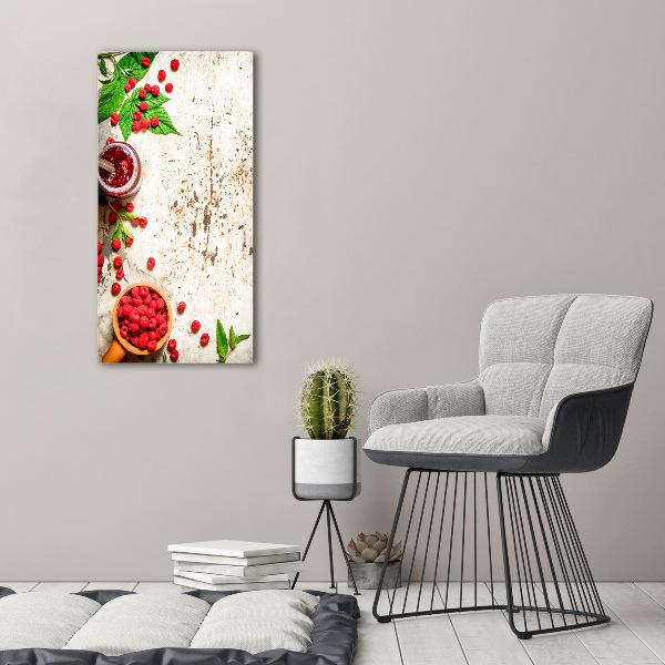 Tablou pe pe sticlă gem de zmeură