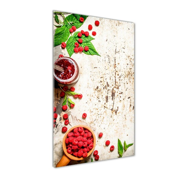 Tablou pe pe sticlă gem de zmeură