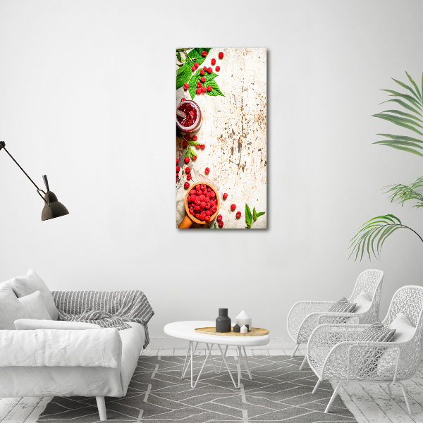 Tablou pe pe sticlă gem de zmeură