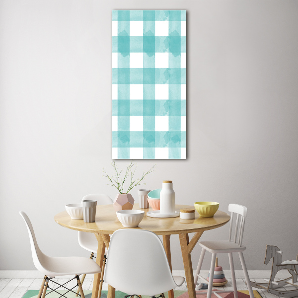 Tablou Printat Pe Sticlă grila albastru