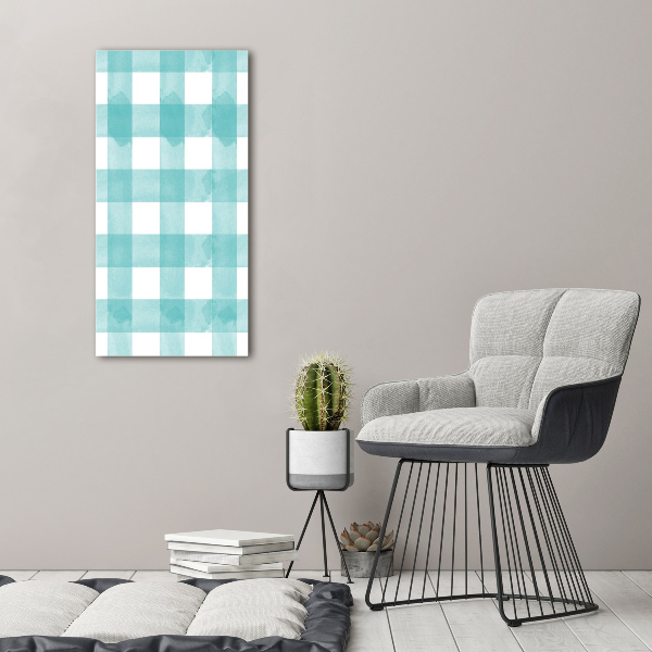 Tablou Printat Pe Sticlă grila albastru