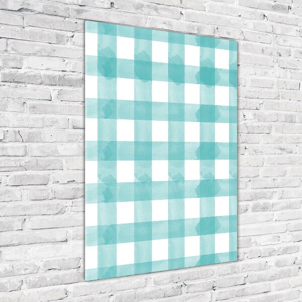Tablou Printat Pe Sticlă grila albastru