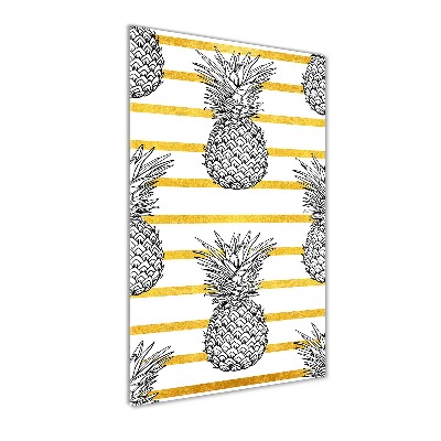 Tablou Printat Pe Sticlă benzi de ananas