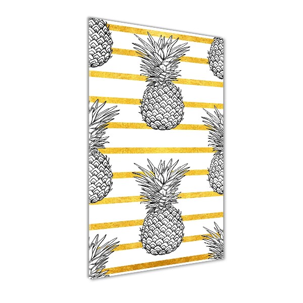 Tablou Printat Pe Sticlă benzi de ananas