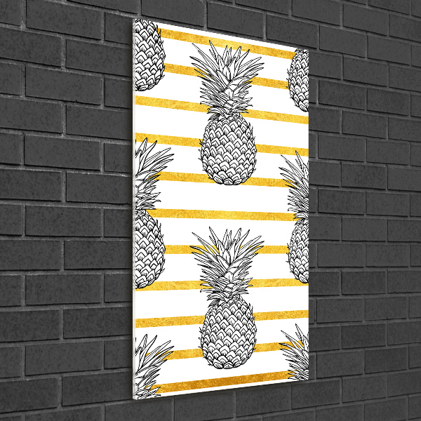 Tablou Printat Pe Sticlă benzi de ananas