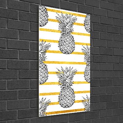 Tablou Printat Pe Sticlă benzi de ananas