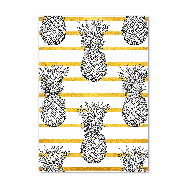 Tablou Printat Pe Sticlă benzi de ananas