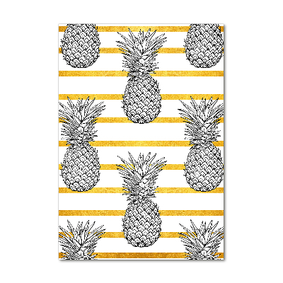 Tablou Printat Pe Sticlă benzi de ananas