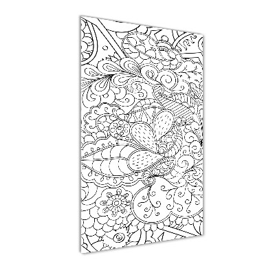 Fotografie imprimată pe sticlă zentangle fundal