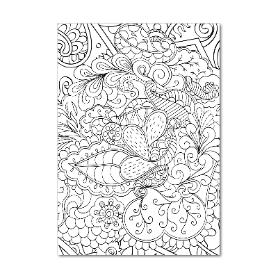 Fotografie imprimată pe sticlă zentangle fundal