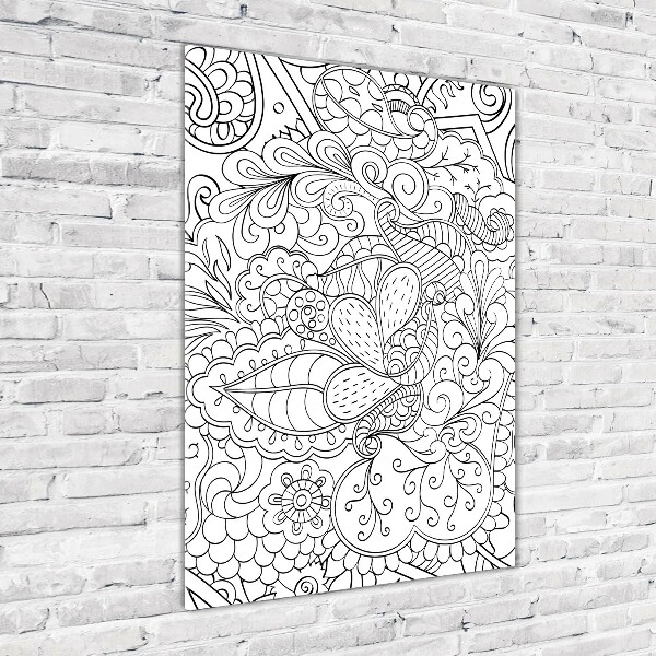 Fotografie imprimată pe sticlă zentangle fundal