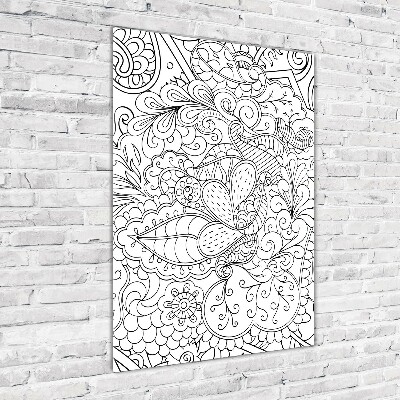 Fotografie imprimată pe sticlă zentangle fundal