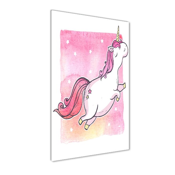 Tablou Printat Pe Sticlă unicorn roz