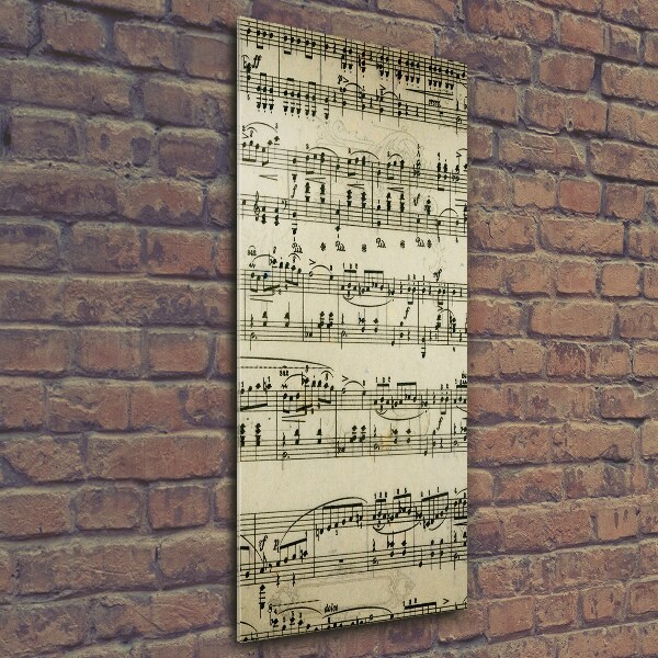 Fotografie imprimată pe sticlă Note privind personalul