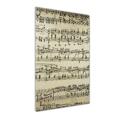 Fotografie imprimată pe sticlă Note privind personalul