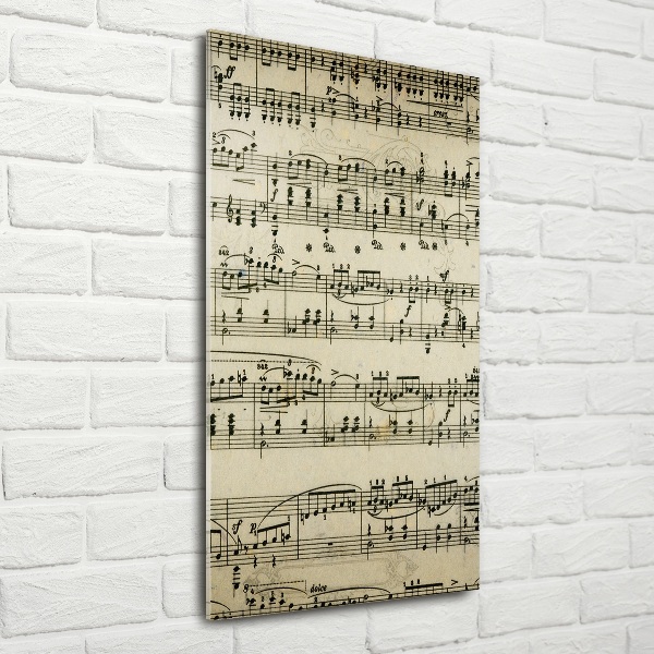 Fotografie imprimată pe sticlă Note privind personalul