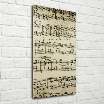 Fotografie imprimată pe sticlă Note privind personalul