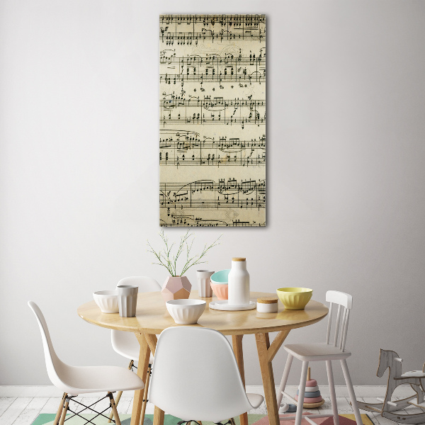 Fotografie imprimată pe sticlă Note privind personalul