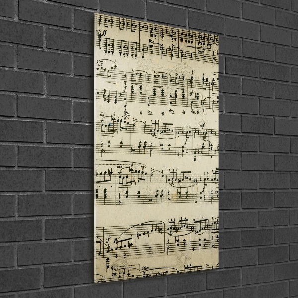 Fotografie imprimată pe sticlă Note privind personalul