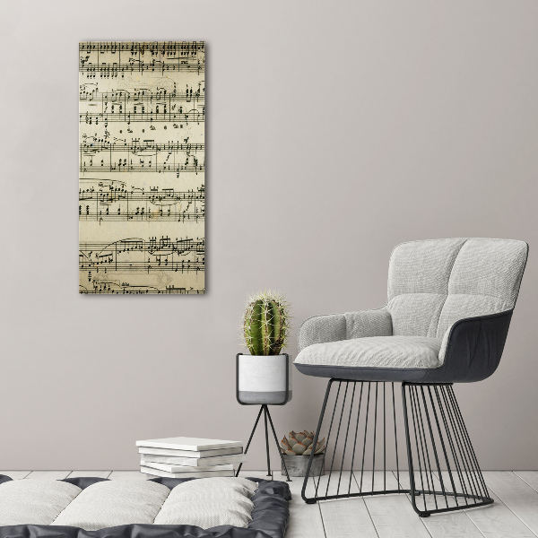 Fotografie imprimată pe sticlă Note privind personalul