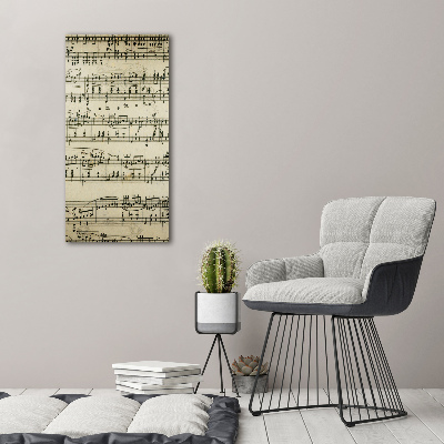 Fotografie imprimată pe sticlă Note privind personalul