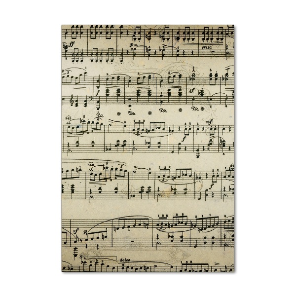 Fotografie imprimată pe sticlă Note privind personalul