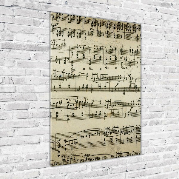 Fotografie imprimată pe sticlă Note privind personalul