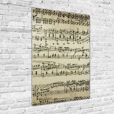 Fotografie imprimată pe sticlă Note privind personalul