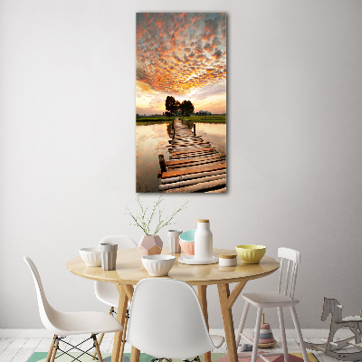 Imagine de sticlă pod de lemn