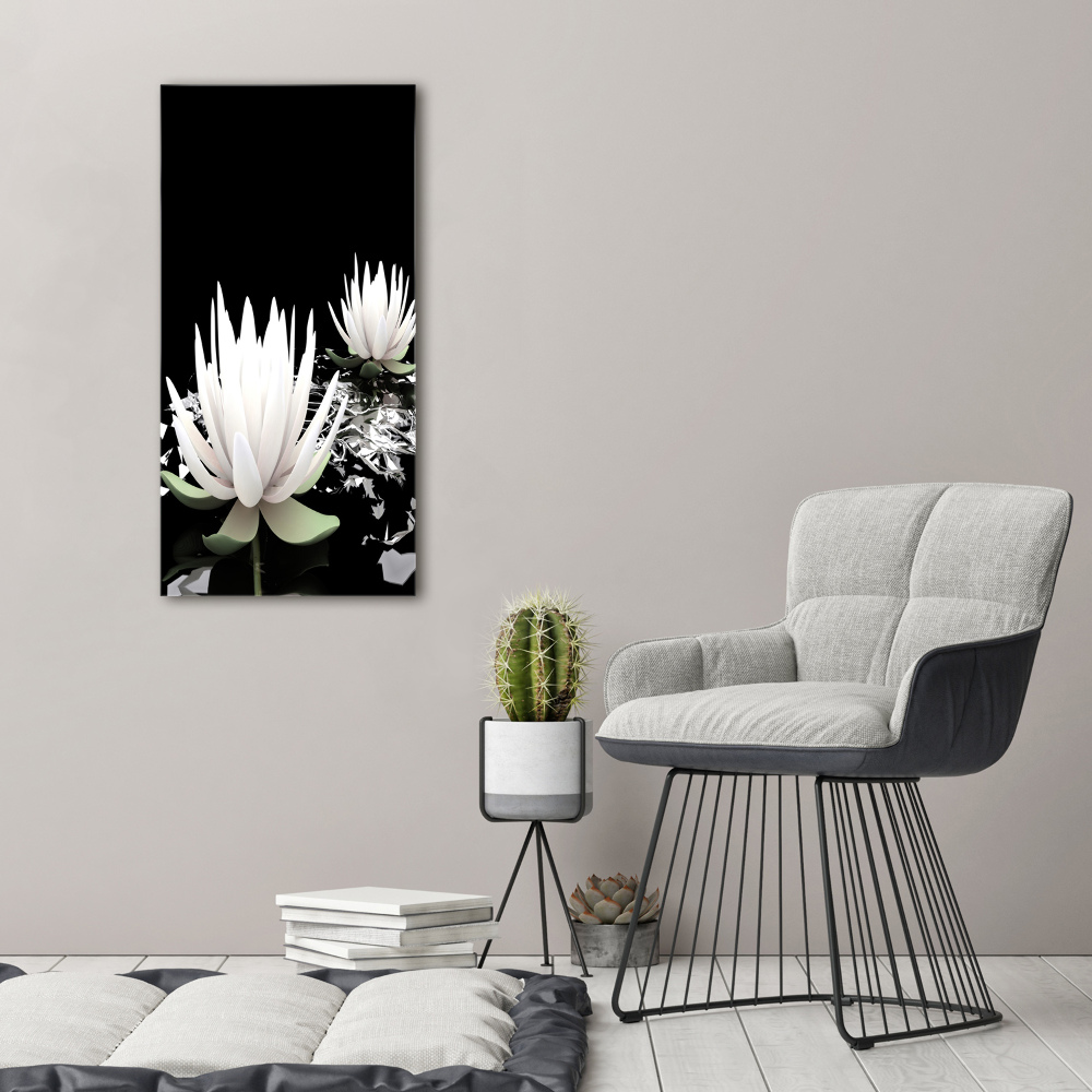 Fotografie imprimată pe sticlă floare de lotus